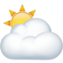 Sun Behind Cloud emoji