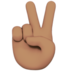 Victory Hand: Medium Skin Tone emoji