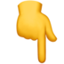 Backhand Index Pointing Down emoji