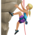 Woman Climbing: Medium-Light Skin Tone emoji