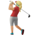 Woman Golfing: Medium-Light Skin Tone emoji