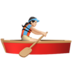 Woman Rowing Boat: Light Skin Tone emoji
