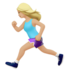 Woman Running: Medium-Light Skin Tone emoji