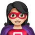 Woman Superhero: Light Skin Tone Emoji