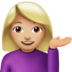 Woman Tipping Hand: Medium-Light Skin Tone emoji