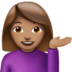 Woman Tipping Hand: Medium Skin Tone Emoji