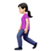 Woman Walking: Light Skin Tone emoji