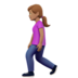 Woman Walking: Medium Skin Tone emoji