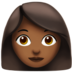 Woman: Medium-Dark Skin Tone emoji