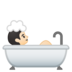 Person Taking Bath: Light Skin Tone