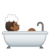 Person Taking Bath: Medium-Dark Skin Tone