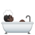 Person Taking Bath: Dark Skin Tone