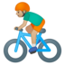 Person Biking: Medium-Light Skin Tone
