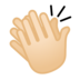 Clapping Hands: Light Skin Tone