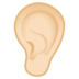 Ear: Light Skin Tone