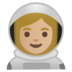 Woman Astronaut: Medium-Light Skin Tone