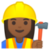 Woman Construction Worker: Medium-Dark Skin Tone