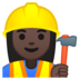 Woman Construction Worker: Dark Skin Tone