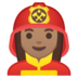 Woman Firefighter: Medium Skin Tone