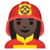 Woman Firefighter: Dark Skin Tone