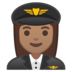 Woman Pilot: Medium Skin Tone