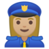 Woman Police Officer: Medium-Light Skin Tone
