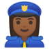Woman Police Officer: Medium-Dark Skin Tone