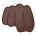 Oncoming Fist: Dark Skin Tone