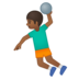Person Playing Handball: Medium-Dark Skin Tone