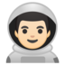 Man Astronaut: Light Skin Tone