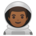 Man Astronaut: Medium-Dark Skin Tone