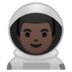 Man Astronaut: Dark Skin Tone