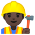 Man Construction Worker: Dark Skin Tone
