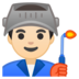 Man Factory Worker: Light Skin Tone