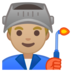 Man Factory Worker: Medium-Light Skin Tone