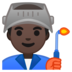 Man Factory Worker: Dark Skin Tone