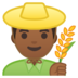 Man Farmer: Medium-Dark Skin Tone