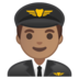 Man Pilot: Medium Skin Tone