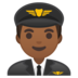 Man Pilot: Medium-Dark Skin Tone