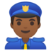 Man Police Officer: Medium-Dark Skin Tone