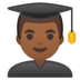 Man Student: Medium-Dark Skin Tone
