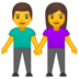 Woman and Man Holding Hands