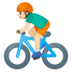 Man Biking: Light Skin Tone