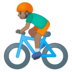 Man Biking: Medium Skin Tone
