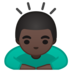 Man Bowing: Dark Skin Tone