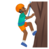 Man Climbing: Medium-Dark Skin Tone