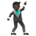 Man Dancing: Dark Skin Tone
