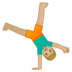 Man Cartwheeling: Medium-Light Skin Tone