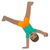 Man Cartwheeling: Medium Skin Tone