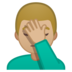 Man Facepalming: Medium-Light Skin Tone